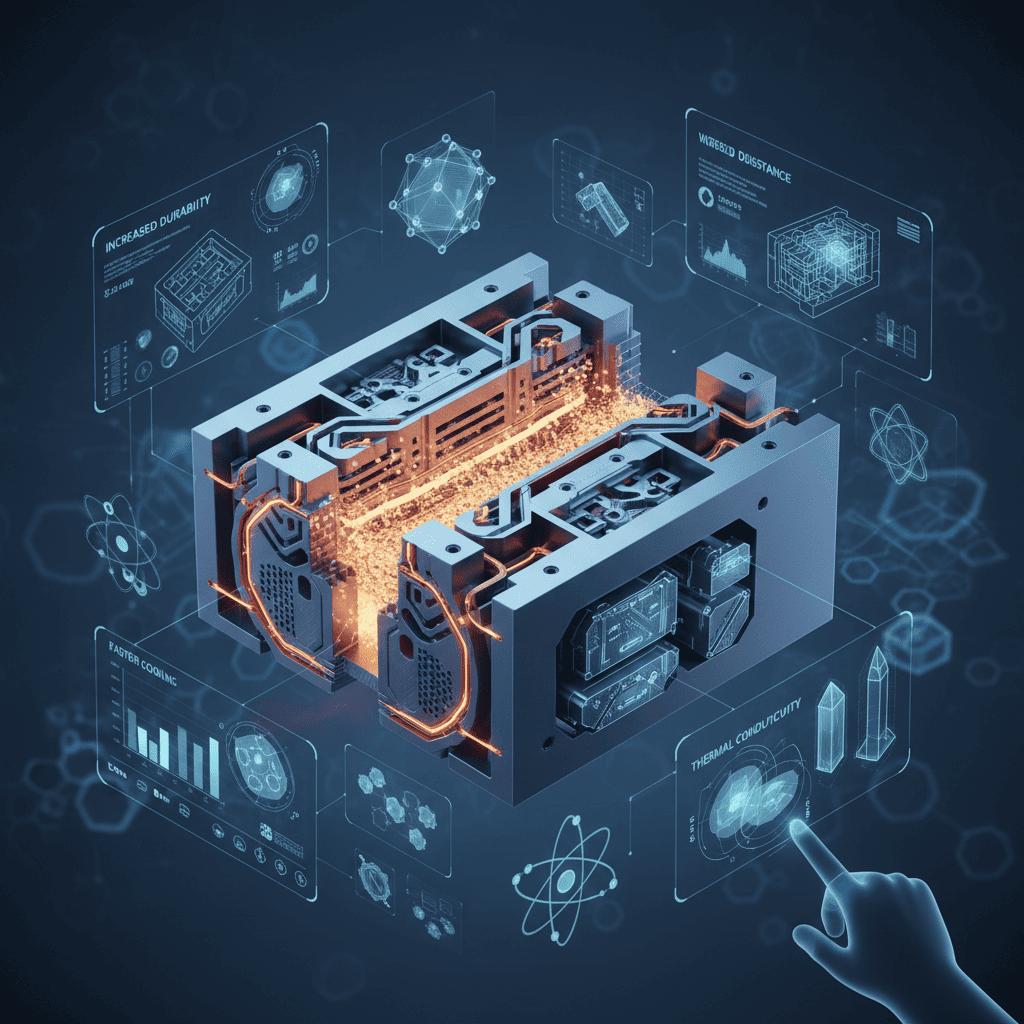 Close-up of a high-performance 3D printed metal alloy