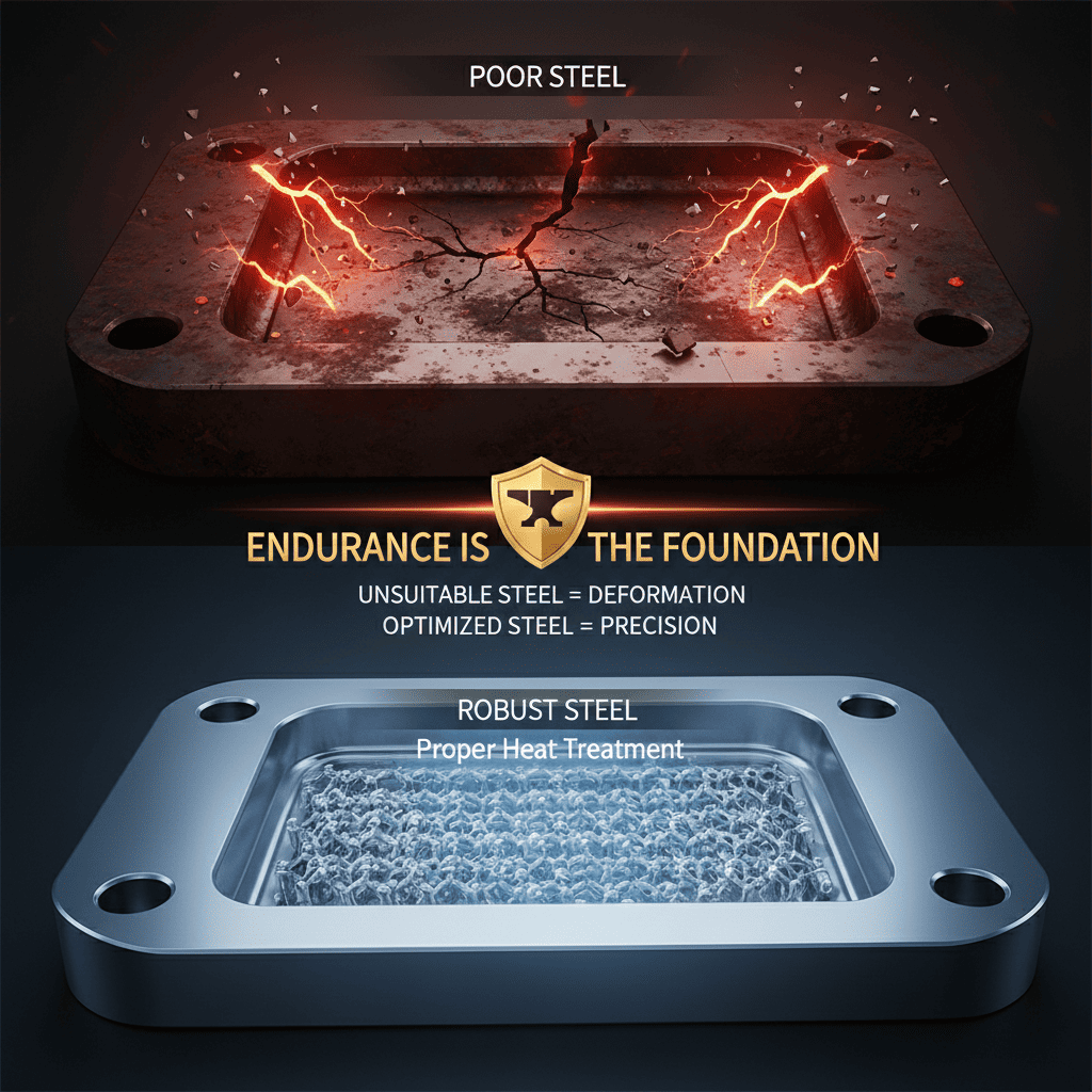Microscopic view of a stable steel grain structure
