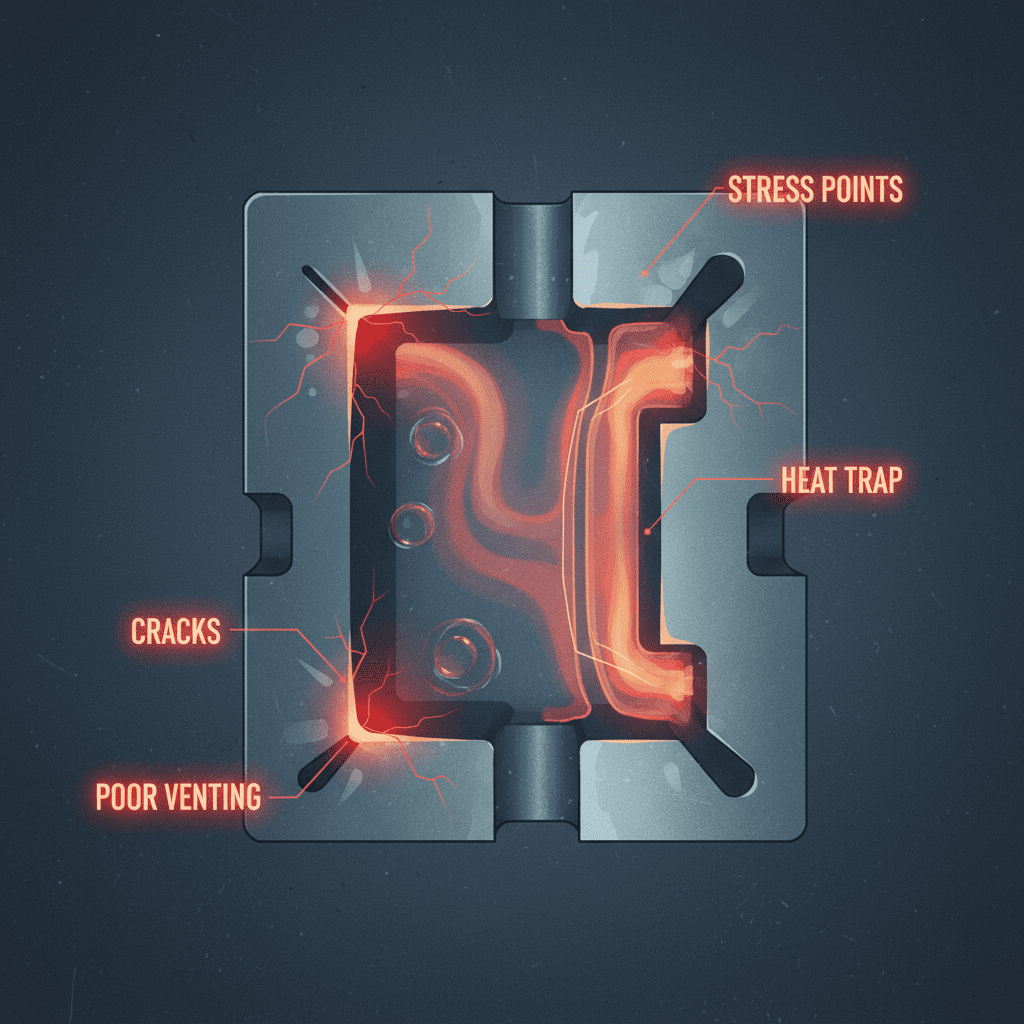 3D model of a well-designed injection mold structure