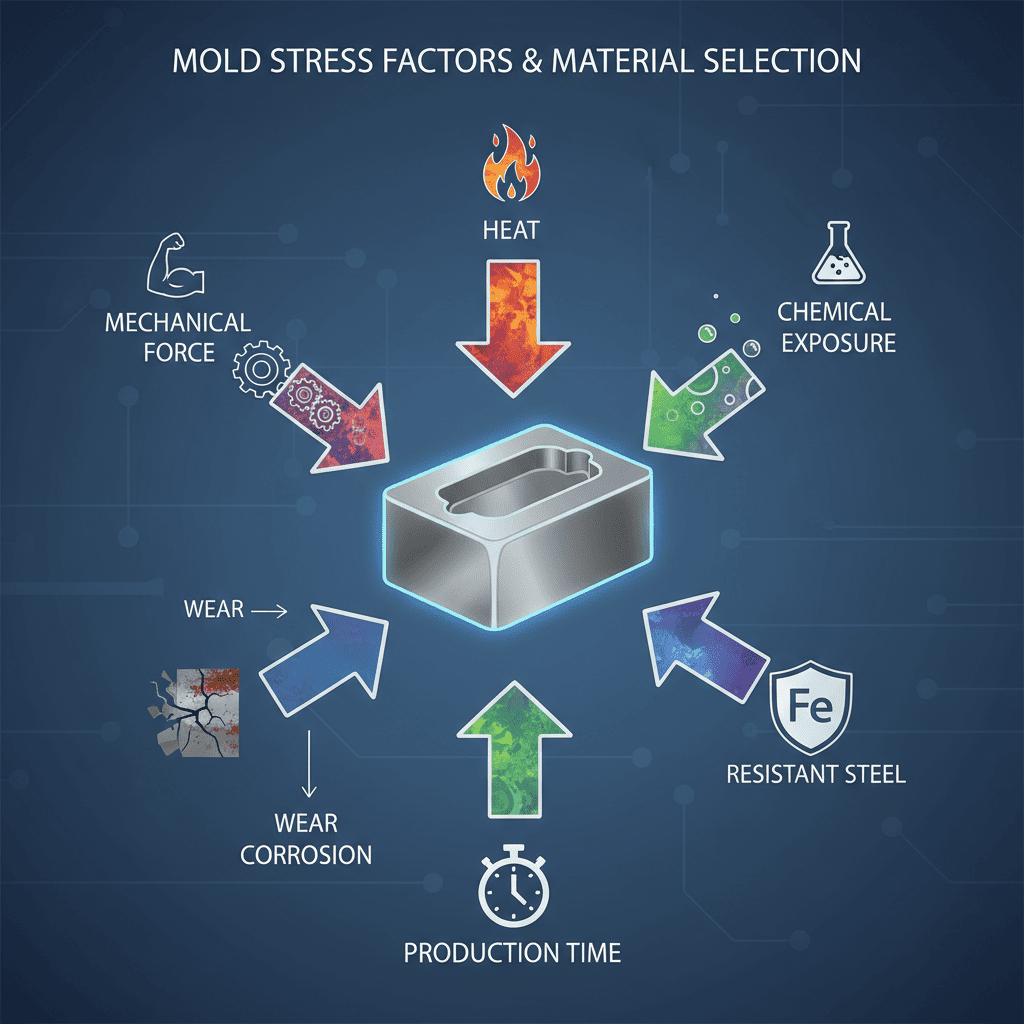 An injection molding machine in operation, showing heat and pressure