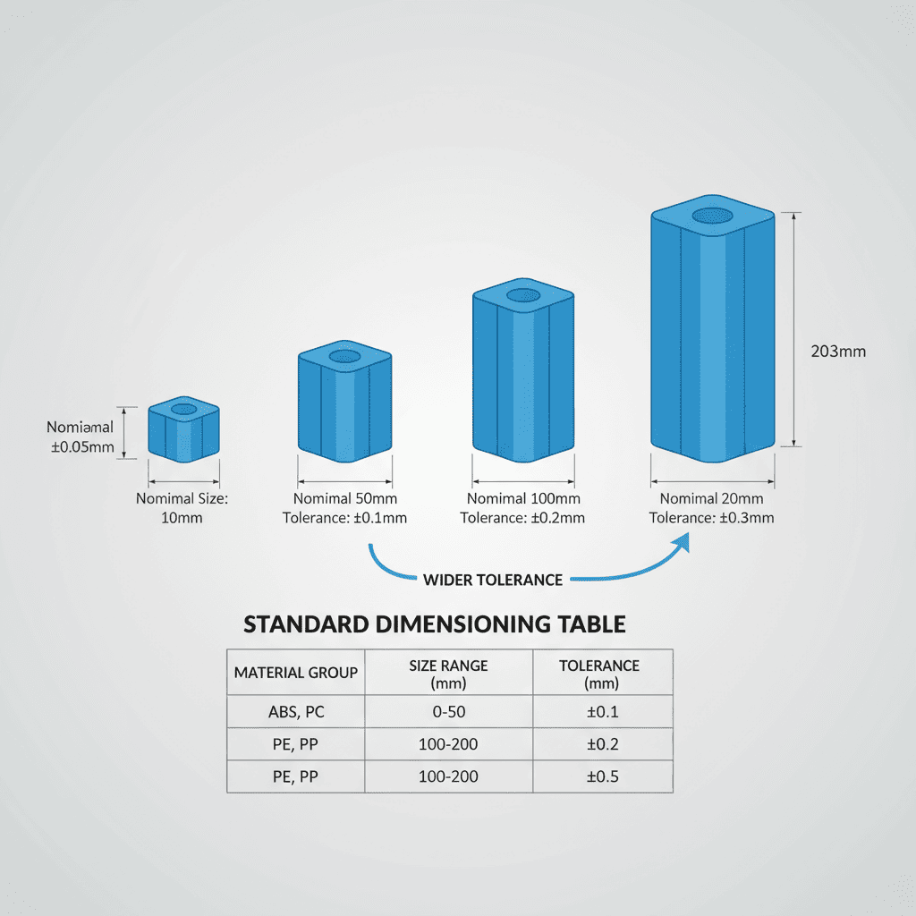 Plastic Injection Molding Tolerance Chart