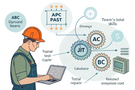 A dashboard showing predictive maintenance data and alerts