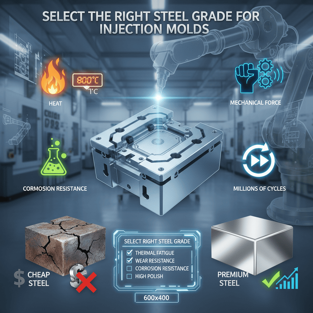 the right steel grade for injection mold