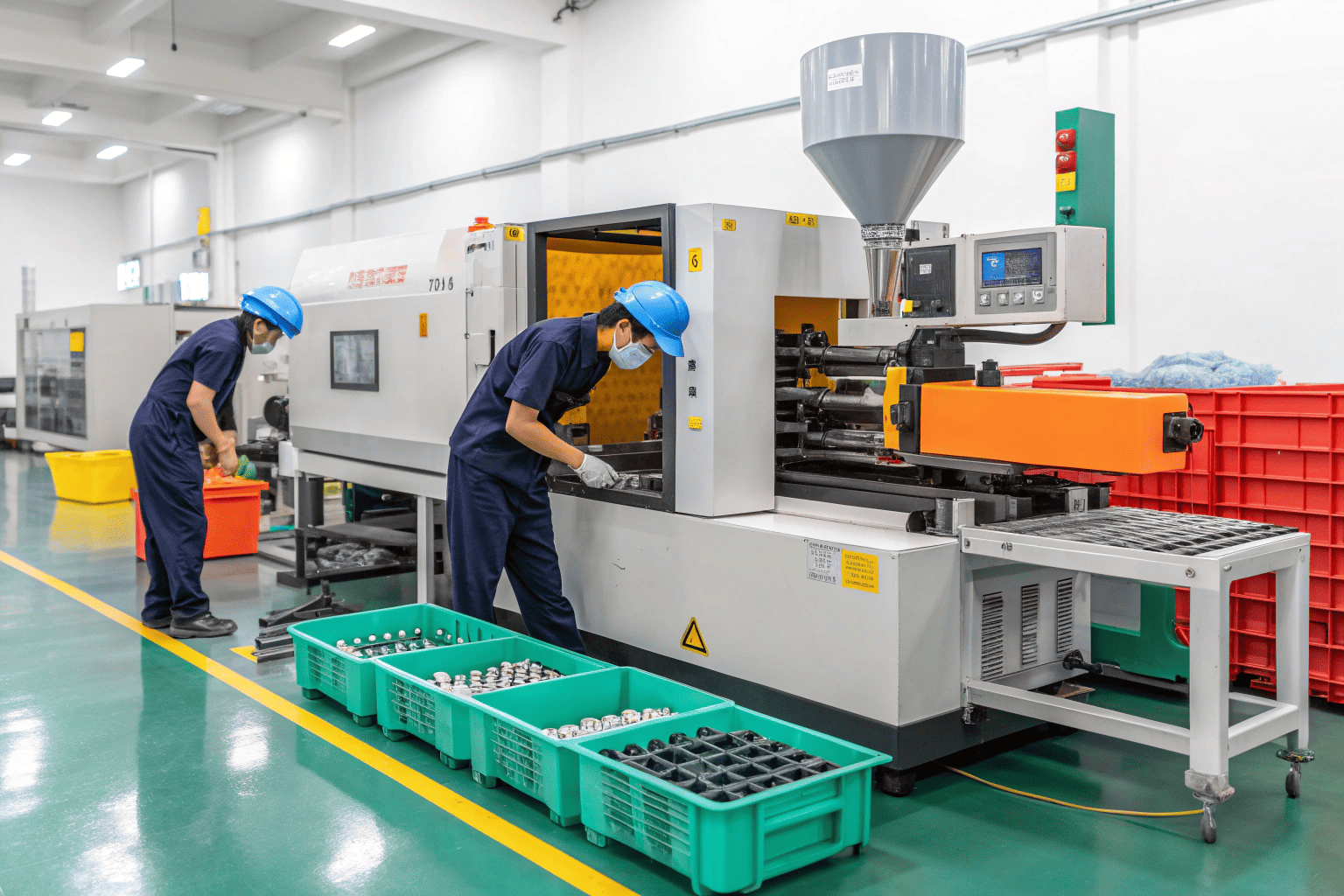 An injection molded part made from ABS plastic