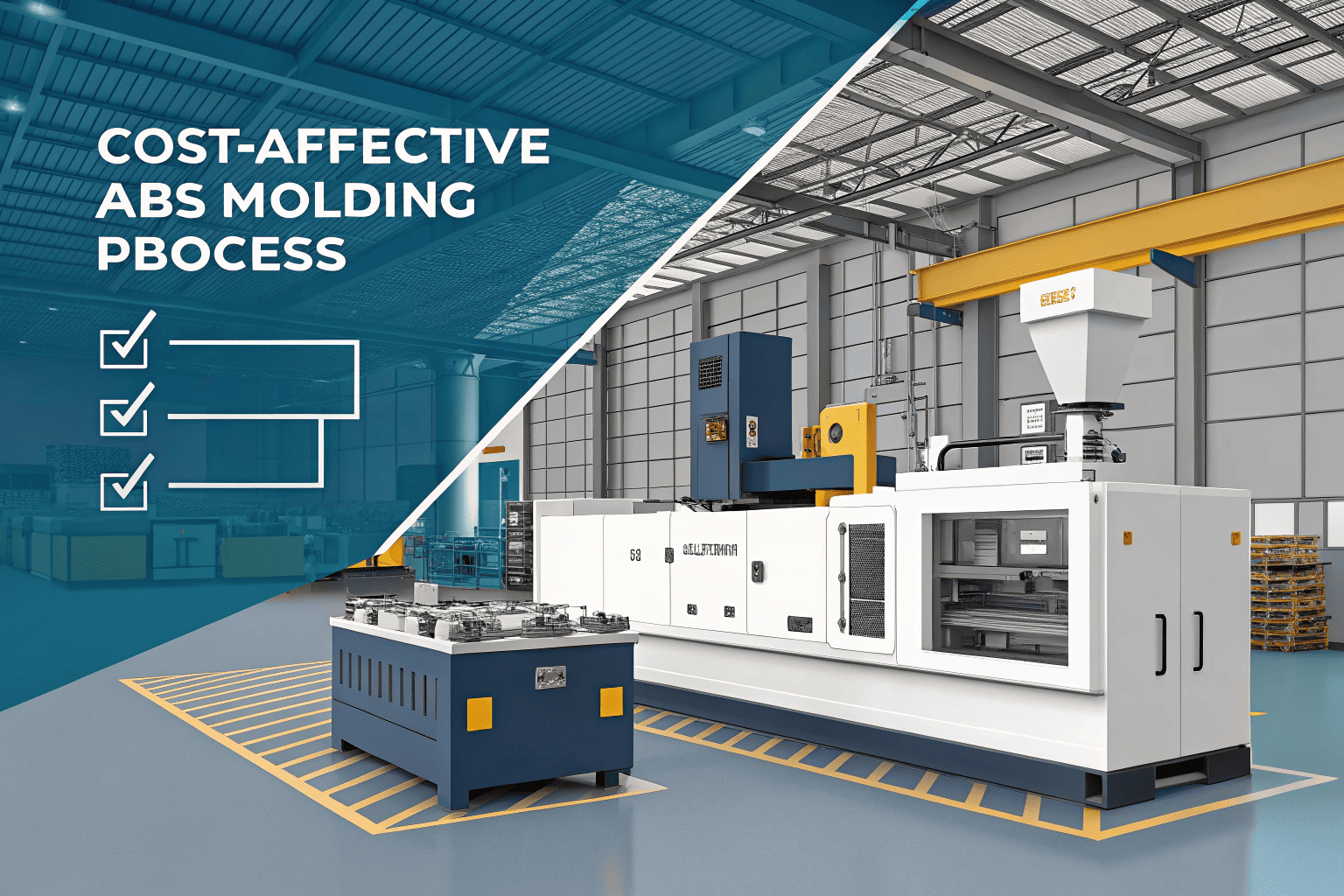 A stack of finished ABS parts next to a calculator