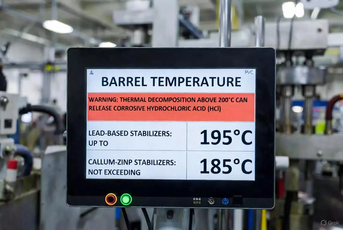 Comparison of a good PVC part and a heat-degraded yellowed PVC part