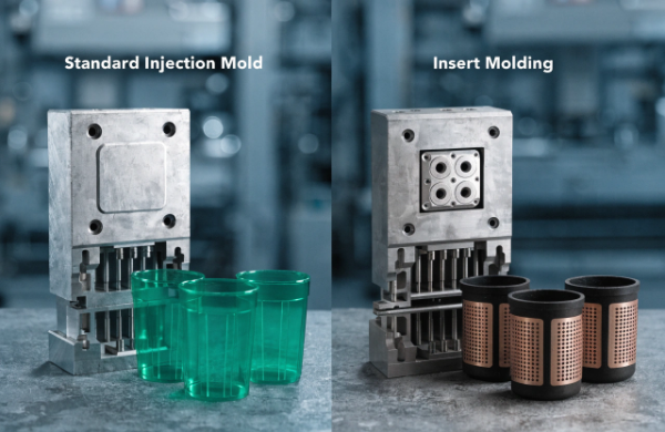 Examples of products made with injection molding and insert molding