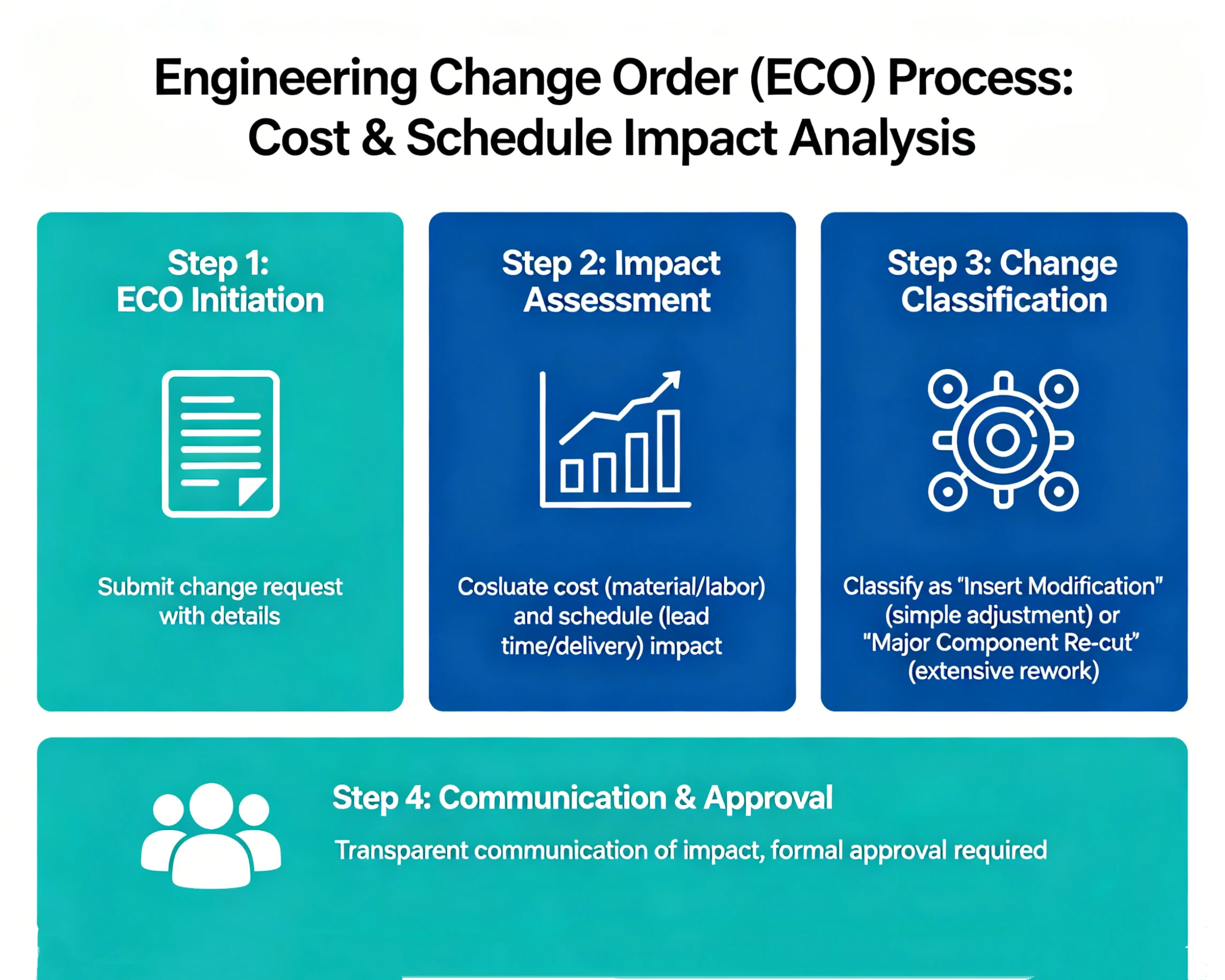 An engineering change order document with signatures and diagrams